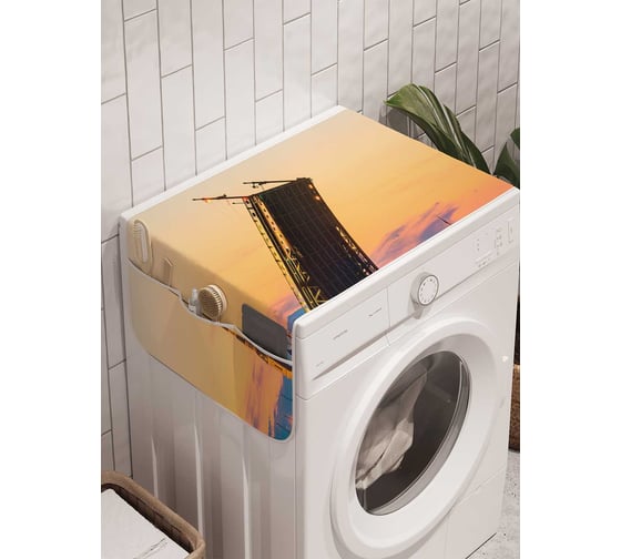 Органайзер для хранения Ambesonne "Разведенный мост" на стиральную машину, 45x120 см, cwm_18058 1