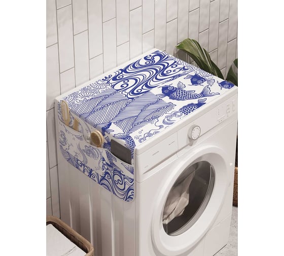 Органайзер для хранения Ambesonne "Океанский мираж" на стиральную машину, 45x120 см, cwm_18324 1