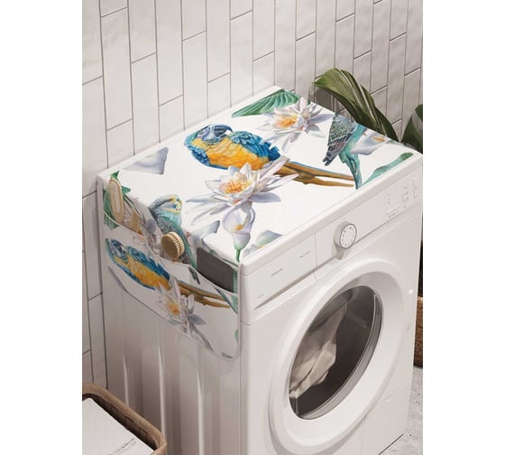 Органайзер для хранения Ambesonne "Ветки для попугаев" на стиральную машину, 45x120 см, cwm_12043 1