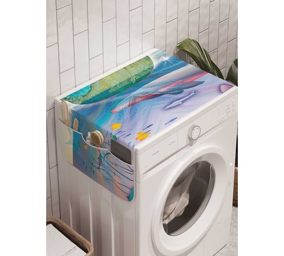 Органайзер для хранения Ambesonne "Королевство в море" на стиральную машину, 45x120 см, cwm_23377 1
