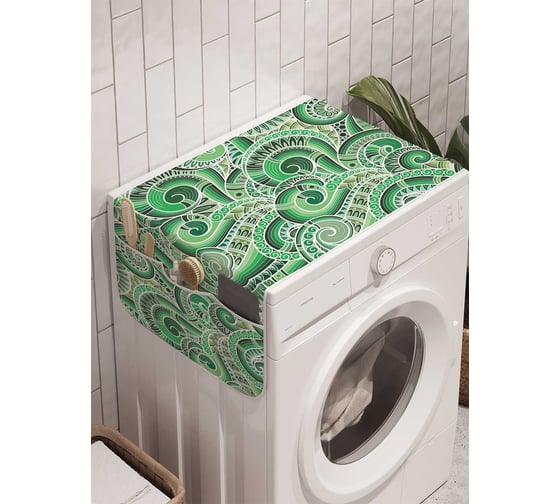 Органайзер для хранения Ambesonne "Чудесные завитки" на стиральную машину, 45x120 см, cwm_12192 1
