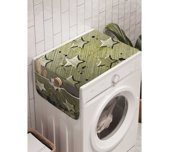 Органайзер для хранения Ambesonne "Рельефные звезды" на стиральную машину, 45x120 см, cwm_17705 1