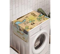 Органайзер для хранения Ambesonne "Пиратские сокровища" на стиральную машину, 45x120 см, cwm_18566