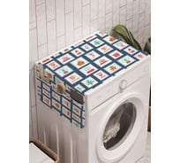 Органайзер для хранения Ambesonne "Новогодние почтовые марки" на стиральную машину, 45x120 см, cwm_290619