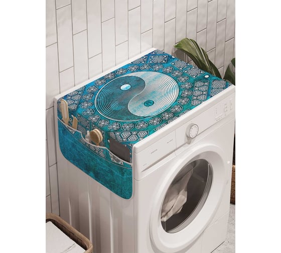 Органайзер для хранения Ambesonne "Японские формы" на стиральную машину, 45x120 см, cwm_13879 1