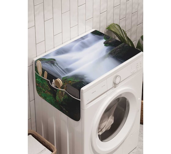 Органайзер для хранения Ambesonne "Водопад в осеннем лесу" на стиральную машину, 45x120 см, cwm_13905 1