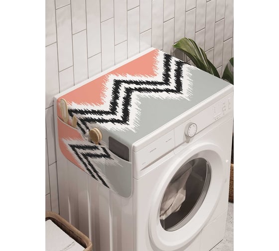 Органайзер для хранения Ambesonne "Энергетический зигзаг" на стиральную машину, 45x120 см, cwm_4338 1