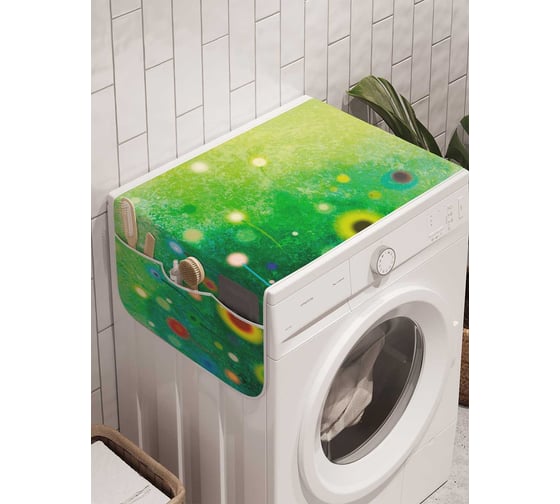 Органайзер для хранения Ambesonne "Одуванчиковые блики" на стиральную машину, 45x120 см, cwm_21132 1