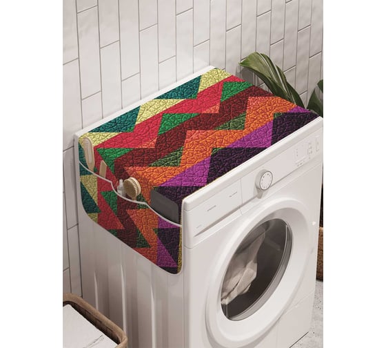 Органайзер для хранения Ambesonne "Зигзаги с видения" на стиральную машину, 45x120 см, cwm_4337 1