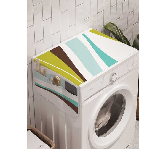 Органайзер для хранения Ambesonne "Волнистое пламя" на стиральную машину, 45x120 см, cwm_13151 1