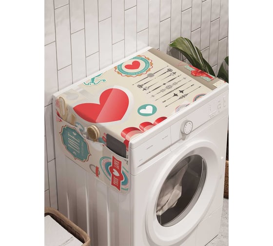 Органайзер для хранения Ambesonne "О любви" на стиральную машину, 45x120 см, cwm_1297 1