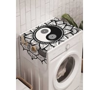 Органайзер для хранения Ambesonne "Цветочный Инь и ян" на стиральную машину, 45x120 см, cwm_18606