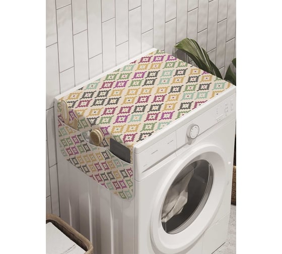 Органайзер для хранения Ambesonne "Классические узоры" на стиральную машину, 45x120 см, cwm_10178 1