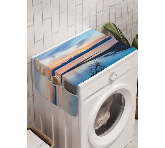 Органайзер для хранения Ambesonne "Не посещаемый пляж" на стиральную машину, 45x120 см, cwm_17982 1