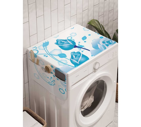 Органайзер для хранения Ambesonne "В цветочных поисках" на стиральную машину, 45x120 см, cwm_13586 1