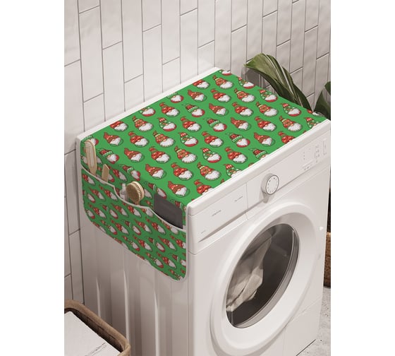 Органайзер для хранения Ambesonne "Парад новогодних гномов" на стиральную машину, 45x120 см, cwm_290630 1