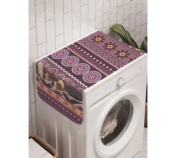 Органайзер для хранения Ambesonne "Полосатые явления" на стиральную машину, 45x120 см, cwm_29222 1