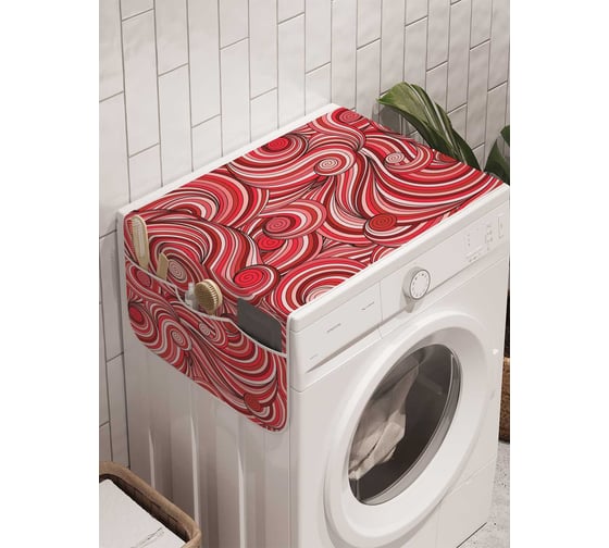 Органайзер для хранения Ambesonne "Гипнотический волны" на стиральную машину, 45x120 см, cwm_12194 1