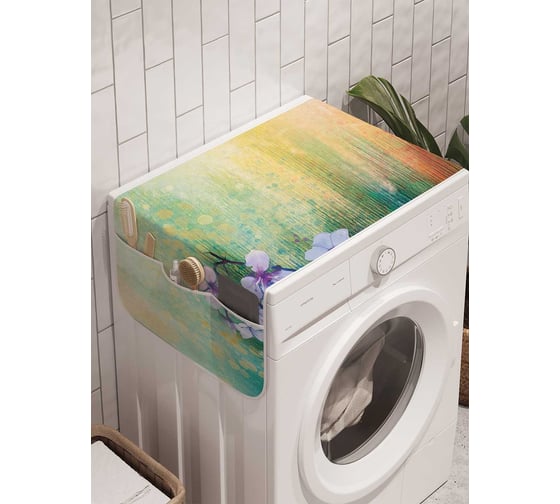 Органайзер для хранения Ambesonne "Цветочные переходы" на стиральную машину, 45x120 см, cwm_21153 1