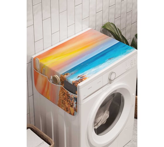 Органайзер для хранения Ambesonne "Береговые грани" на стиральную машину, 45x120 см, cwm_10364 1
