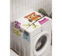 Органайзер для хранения Ambesonne "Сонные совы" на стиральную машину, 45x120 см, cwm_10818