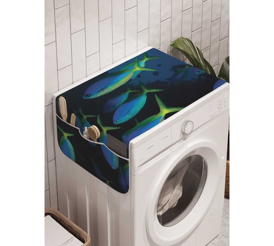 Органайзер для хранения Ambesonne "Рыбная тьма" на стиральную машину, 45x120 см, cwm_4138 1