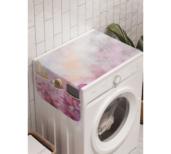 Органайзер для хранения Ambesonne "Цветочный дым" на стиральную машину, 45x120 см, cwm_21117 1