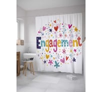 Штора (занавеска) для ванной JoyArty "Помолвка" из сатена, 180х200 см с крючками, sc_34524