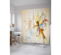 Штора (занавеска) для ванной JoyArty из сатена, 180х200 см с крючками sc_35200