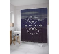 Штора (занавеска) для ванной JoyArty из сатена, 180х200 см с крючками sc_35755