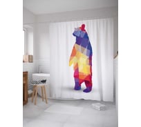 Штора (занавеска) для ванной JoyArty из сатена, 180х200 см с крючками sc_36583