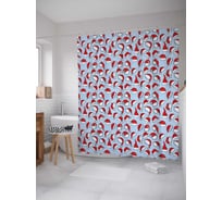 Штора (занавеска) для ванной JoyArty из сатена, 180х200 см с крючками sc_37106