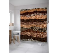 Штора (занавеска) для ванной JoyArty из сатена, 180х200 см с крючками sc_36590