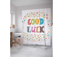 Штора (занавеска) для ванной JoyArty из сатена, 180х200 см с крючками sc_34673