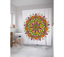 Штора (занавеска) для ванной JoyArty из сатена, 180х200 см с крючками sc_35448