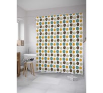 Штора (занавеска) для ванной JoyArty из сатена, 180х200 см с крючками sc_36550