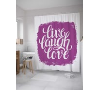 Штора (занавеска) для ванной JoyArty из сатена, 180х200 см с крючками sc_35838