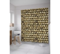 Штора (занавеска) для ванной JoyArty из сатена, 180х200 см с крючками sc_36631