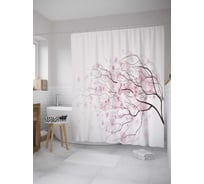 Штора (занавеска) для ванной JoyArty из сатена, 180х200 см с крючками sc_35501