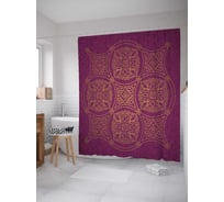 Штора (занавеска) для ванной JoyArty из сатена, 180х200 см с крючками sc_36879