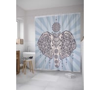 Штора (занавеска) для ванной JoyArty из сатена, 180х200 см с крючками sc_35381