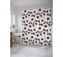 Штора (занавеска) для ванной JoyArty из сатена, 180х200 см с крючками sc_36465