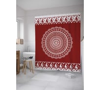 Штора (занавеска) для ванной JoyArty из сатена, 180х200 см с крючками sc_36104