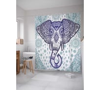 Штора (занавеска) для ванной JoyArty из сатена, 180х200 см с крючками sc_35385