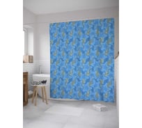 Штора (занавеска) для ванной JoyArty из сатена, 180х200 см с крючками sc_35881