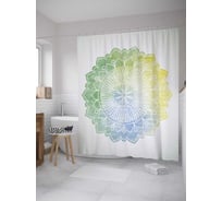 Штора (занавеска) для ванной JoyArty из сатена, 180х200 см с крючками sc_35471