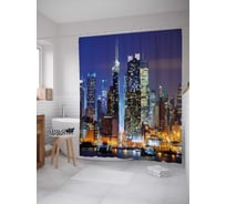 Штора (занавеска) для ванной JoyArty из сатена, 180х200 см с крючками sc_36835