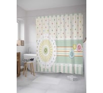 Штора (занавеска) для ванной JoyArty из сатена, 180х200 см с крючками sc_35870