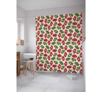 Штора (занавеска) для ванной JoyArty из сатена, 180х200 см с крючками sc_37099