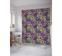 Штора (занавеска) для ванной JoyArty из сатена, 180х200 см с крючками sc_32642